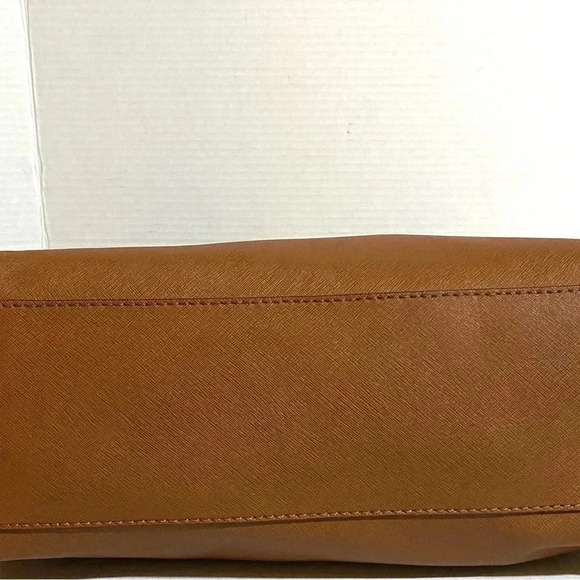 Michael kors brown saffiano leather satchel handbag - Picture 4 of 12